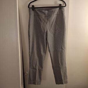 Bella Rose Women's Black and White Checkered Stretch Pants